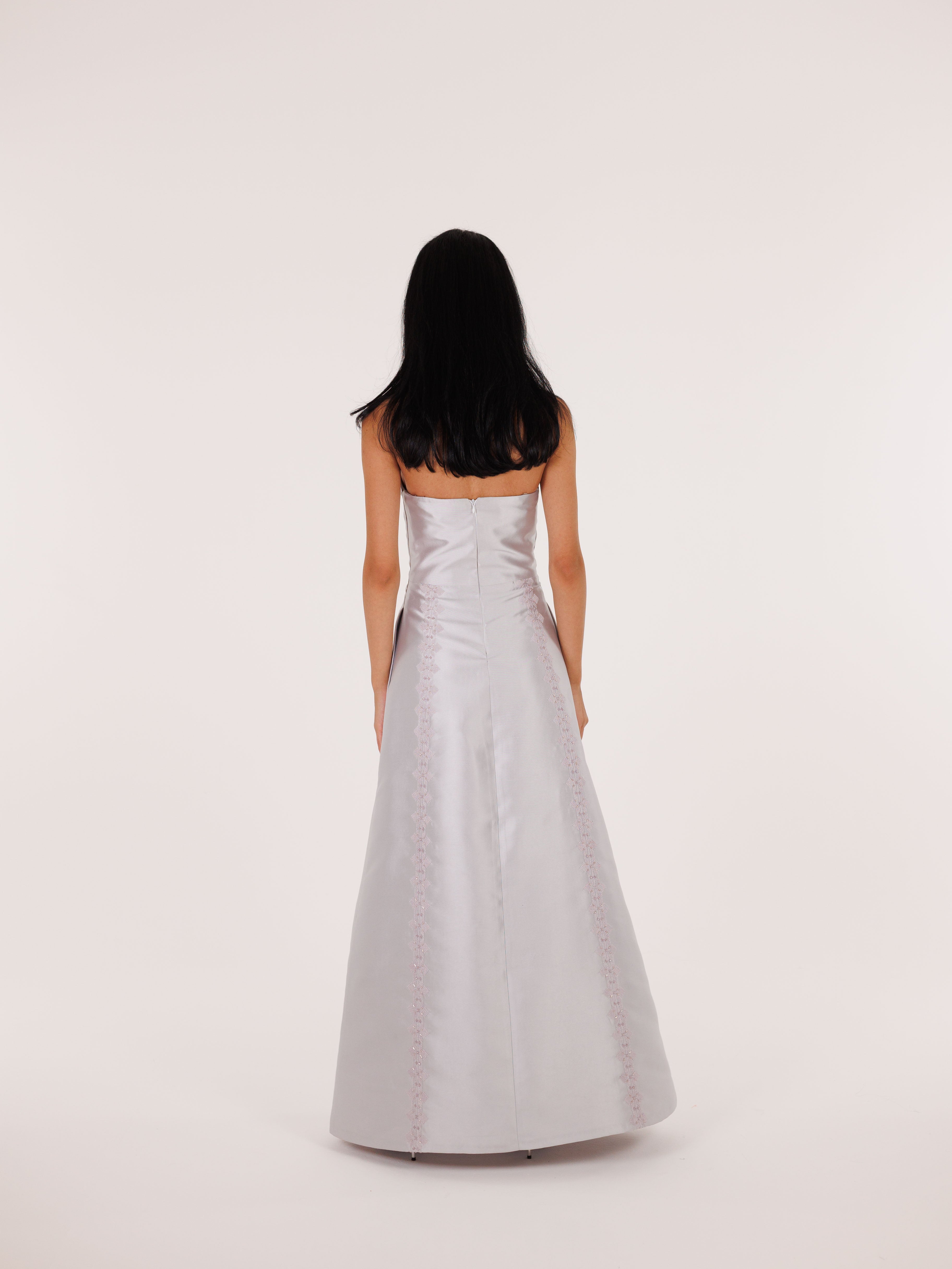 Ayn Kabeera Strapless Dress + Abaya Set - Maxi - Lilac