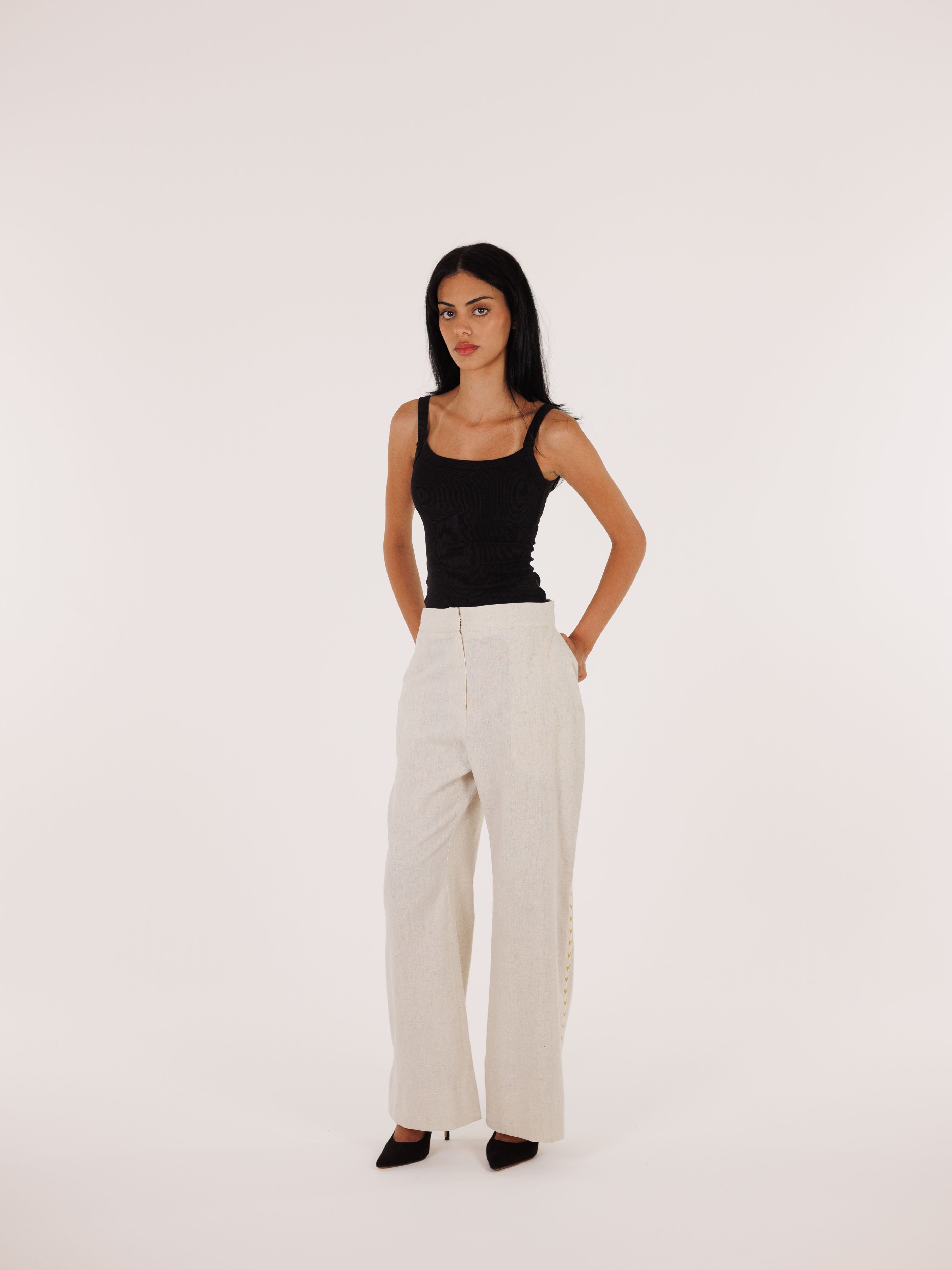 Manajeel Trousers - Beige